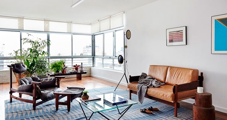 Sala moderna minimalista, by Iná Arquitetura.